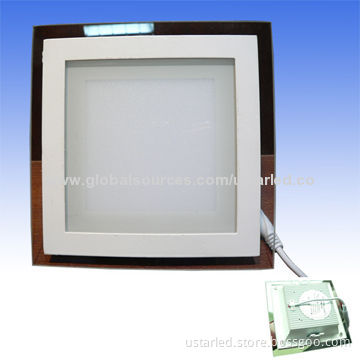 6W 450lm Square LED Panel Lights, 160°, AC110-240V, >75CRI,>0.92PF,Aluminum Glass/3yrs GuaranteeNew